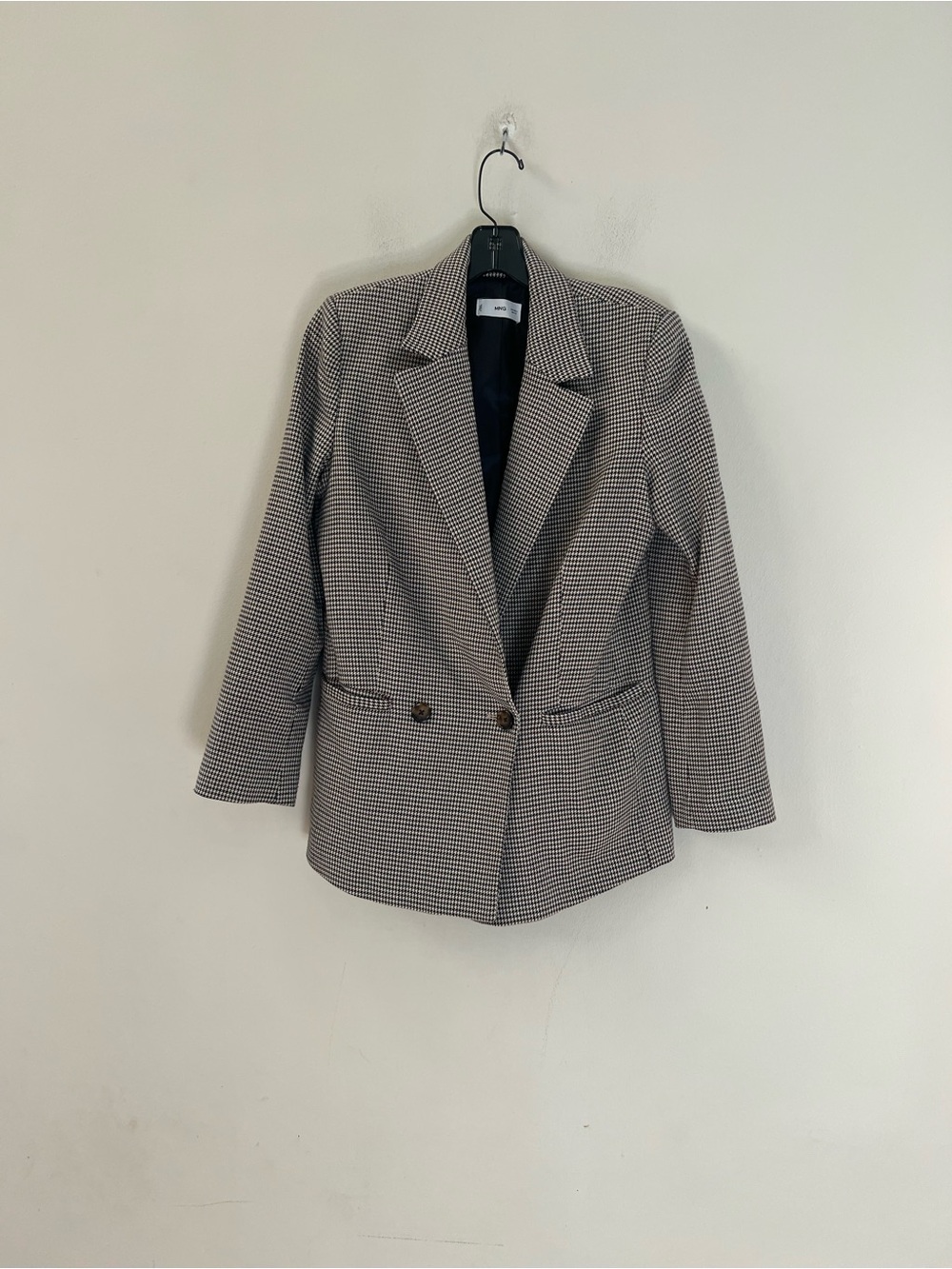 Mango Brown Houndstooth Tailored Blazer - Picture 8 of 14